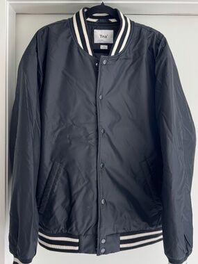 TNA Stadium Jacket Varsity-inspired bomber jacket - Black/White Size XL